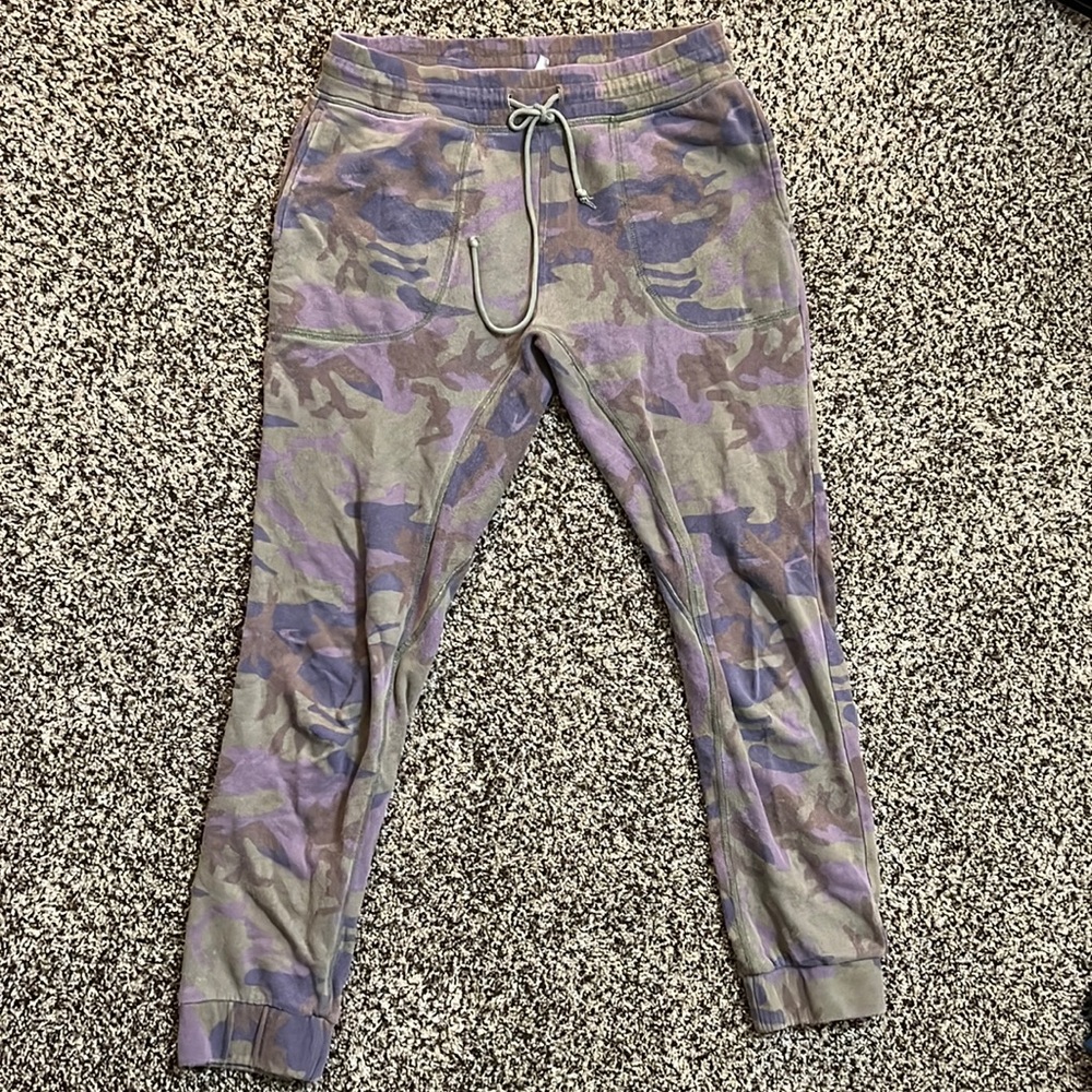 FREE PEOPLE Purple Camo Joggers
